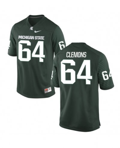Youth Brandon Clemons Michigan State Spartans #64 Nike NCAA Green Authentic College Stitched Football Jersey VO50R55XC